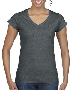 Gildan GI64V00L - Softstyle Ladies V-Neck T-Shirt Dark Heather