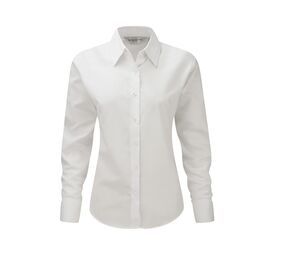 Russell Collection JZ32F - Ladies' Long Sleeve Easy Care Oxford Shirt White