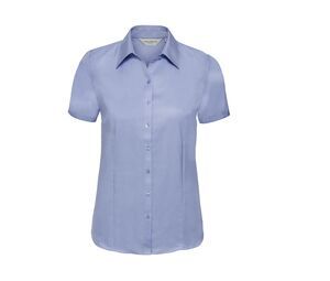 Russell Collection JZ62F - Ladies' Long Sleeve Easy Care Oxford Shirt Light Blue