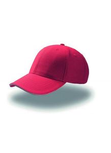 Atlantis AT094 - 6-panel cap with sandwich visor Red/White