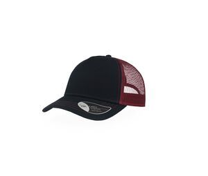 Atlantis AT180 - Cotton Canvas Rapper Cap Navy/Burgundy