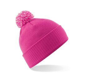 Beechfield BF450B - Children's beanie with tassel Fuchsia / Off White