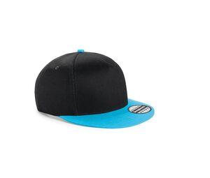 Beechfield BF615 - Snapback children's cap Black/ Surf Blue