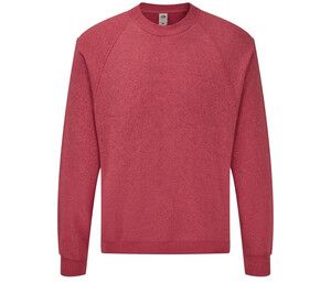 Fruit of the Loom SC260 - Raglan Sweat (62-216-0) Vintage Heather Red