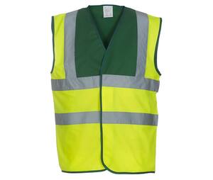 Yoko YK100 - High visibility 2 b&b vest Child (HVW100CH) Paramedic Green / Hi Vis Yellow