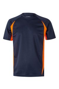 Velilla 105501 - TWO-TONE TECHNICAL T-SHIRT NAVY BLUE/HI-VIS ORANGE