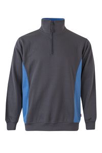 Velilla 105704 - TWO-TONE QUARTERZIP SWEATSHIRT Grey / Sky Blue