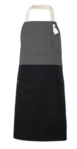 Velilla 404210B - TWO-TONE BIB APRON Grey