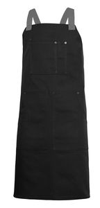 Velilla 404211B - BIB CANVAS APRON Black/Grey