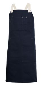 Velilla 404211B - BIB CANVAS APRON NAVY BLUE/IVORY