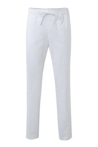 Velilla 533005 - 100% COTTON SCRUB TROUSERS White