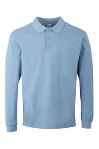 Mukua PL200UC - LONG-SLEEVE UNISEX POLO Sky Blue