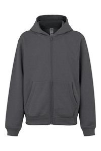 Mukua SF270K - KIDS ZIPPED HOOD SWEATSHIRT Dark Grey