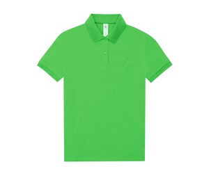 B&C BCW461 - Short-sleeved high density fine piqué polo shirt Apple Green